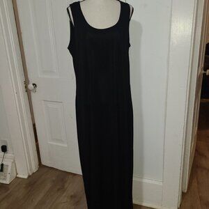 NWT VTG Dinah Lee Maxi Dress Size XL Travel Wear Stretch Black